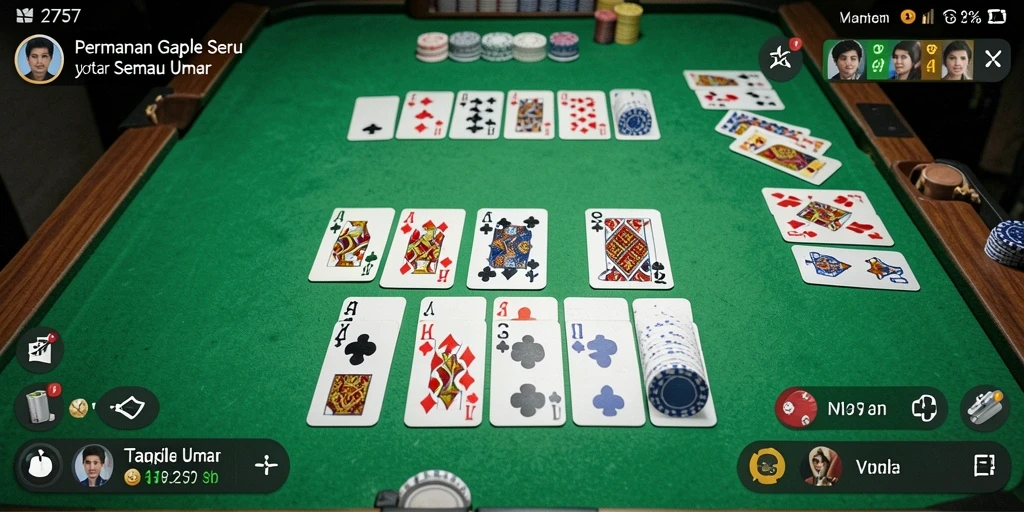 Tampilan gameplay Gaple yang seru dan interaktif.