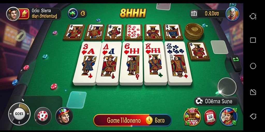 Tampilan gameplay seru dalam permainan Domino 8HHH.