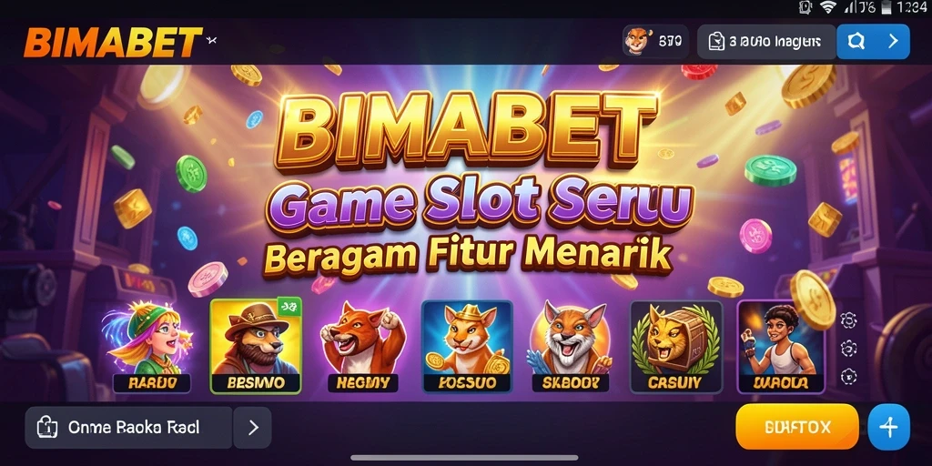 Screenshot gameplay Slot BIMABET yang menarik dan penuh warna.