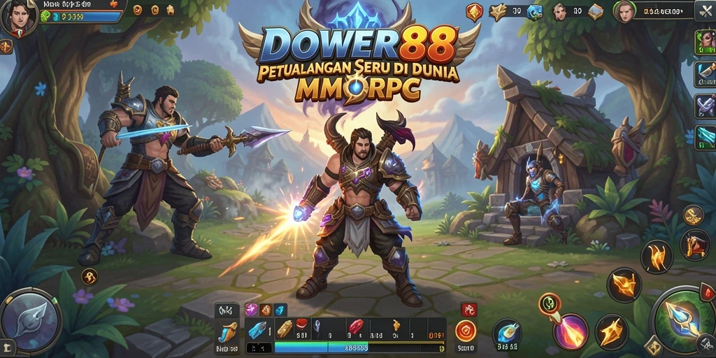 Menampilkan momen seru dalam gameplay DOWER88 yang penuh aksi.