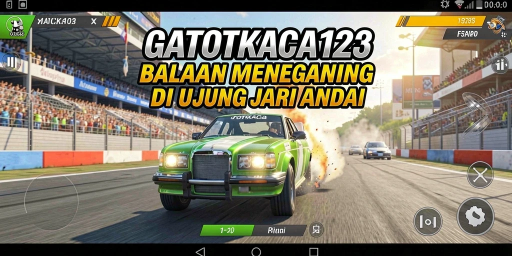 Screenshot GATOTKACA123 menunjukkan aksi balap yang mendebarkan.