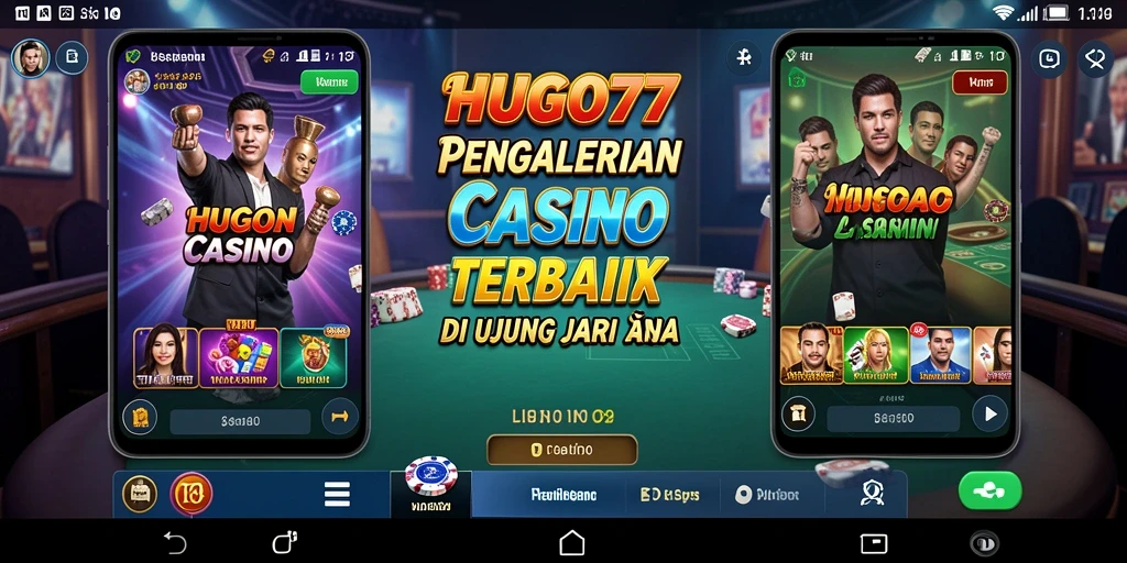 Tampilan gameplay Live Casino yang mendebarkan di HUGO77.