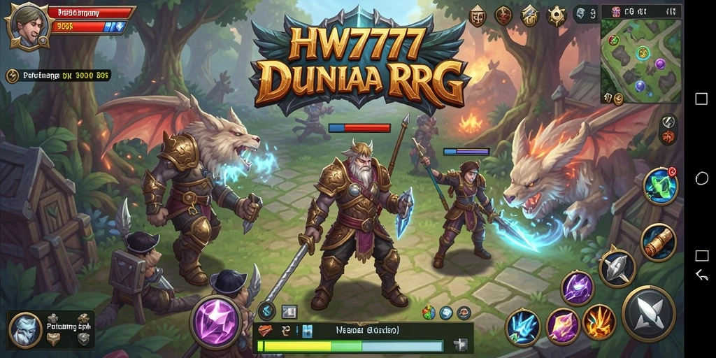 Screenshot HW777 menampilkan aksi seru dalam dunia RPG.