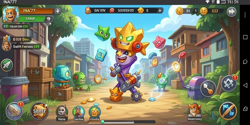 Screenshot utama INA777 menunjukkan gameplay yang menarik dan penuh warna.