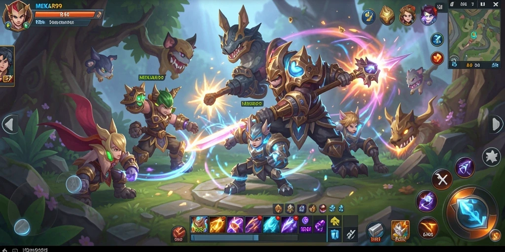 Gameplay seru di dunia fantasi MEKAR99 yang memukau.