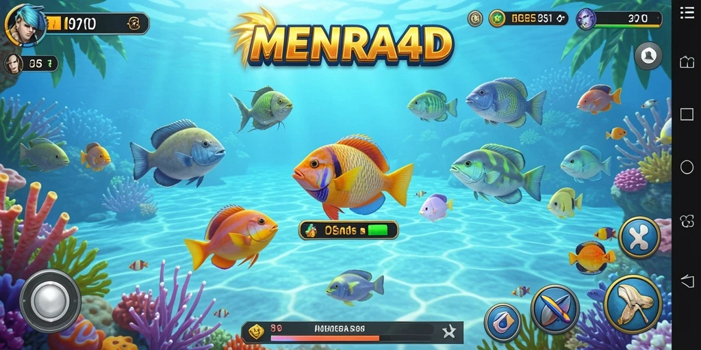 Tampilan menarik dari gameplay Tembak Ikan di MENARA4D.