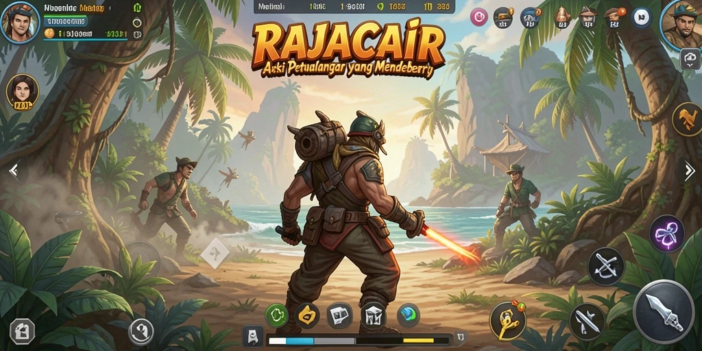 Screenshot gameplay RAJACAIR menampilkan aksi mendebarkan di medan perang.