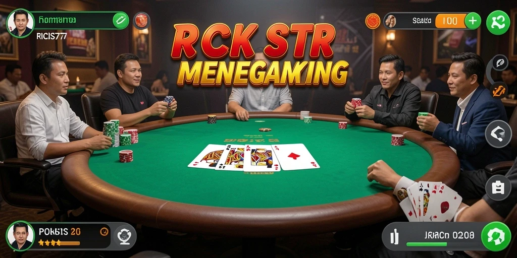 Tampilan menyerupai meja Poker modern di RICIS77.