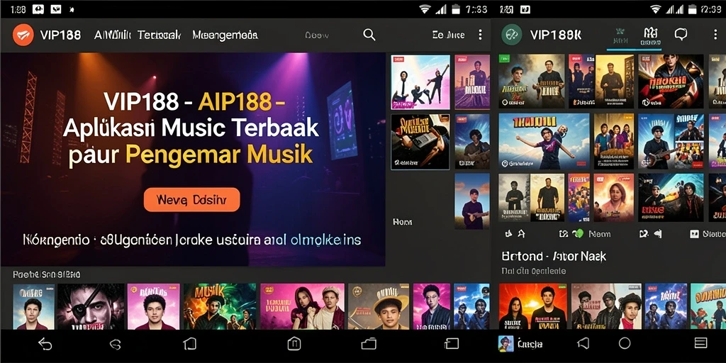 Screenshot gameplay VIP188 menampilkan antarmuka musik interaktif dan menarik.