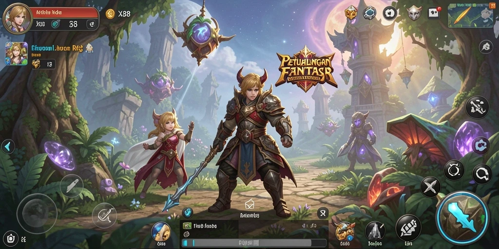 Screenshot menunjukkan pemain melawan monster dalam pertarungan dramatis X88.